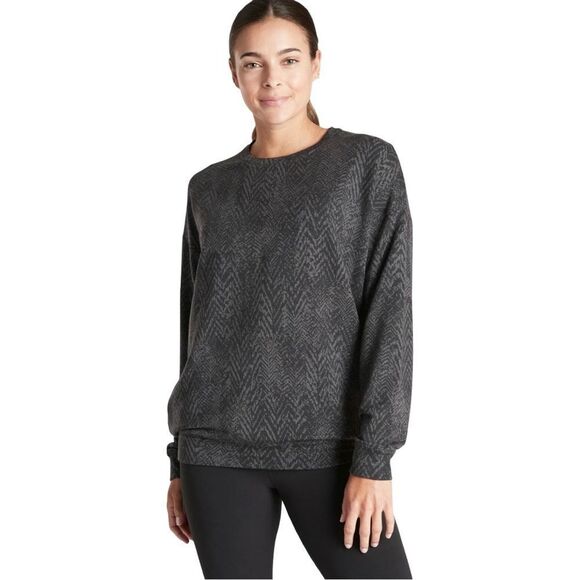 Athleta Grey Studio to Street Splatter Print Sweatshirt - Picture 1 of 7